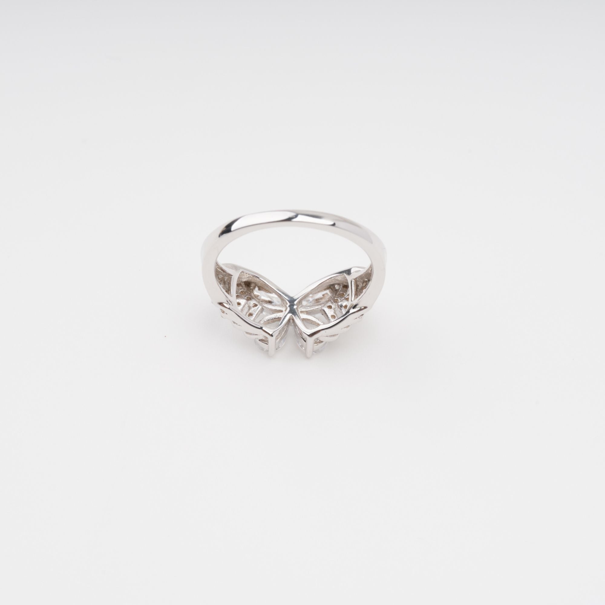 Zélie Sterling Silver Butterfly Shaped Gemstone Ring Avalabel