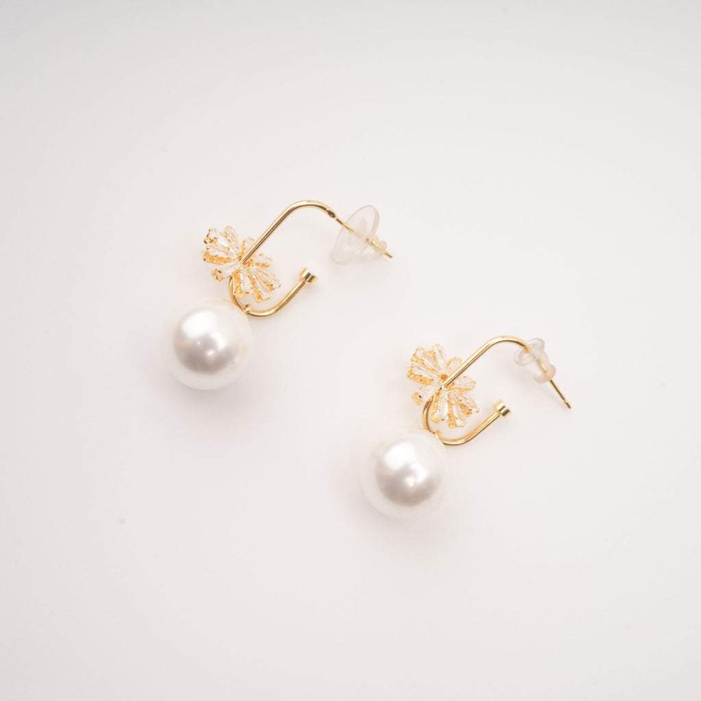Kate Crystal-Embellished Pearl Earrings Avalabel