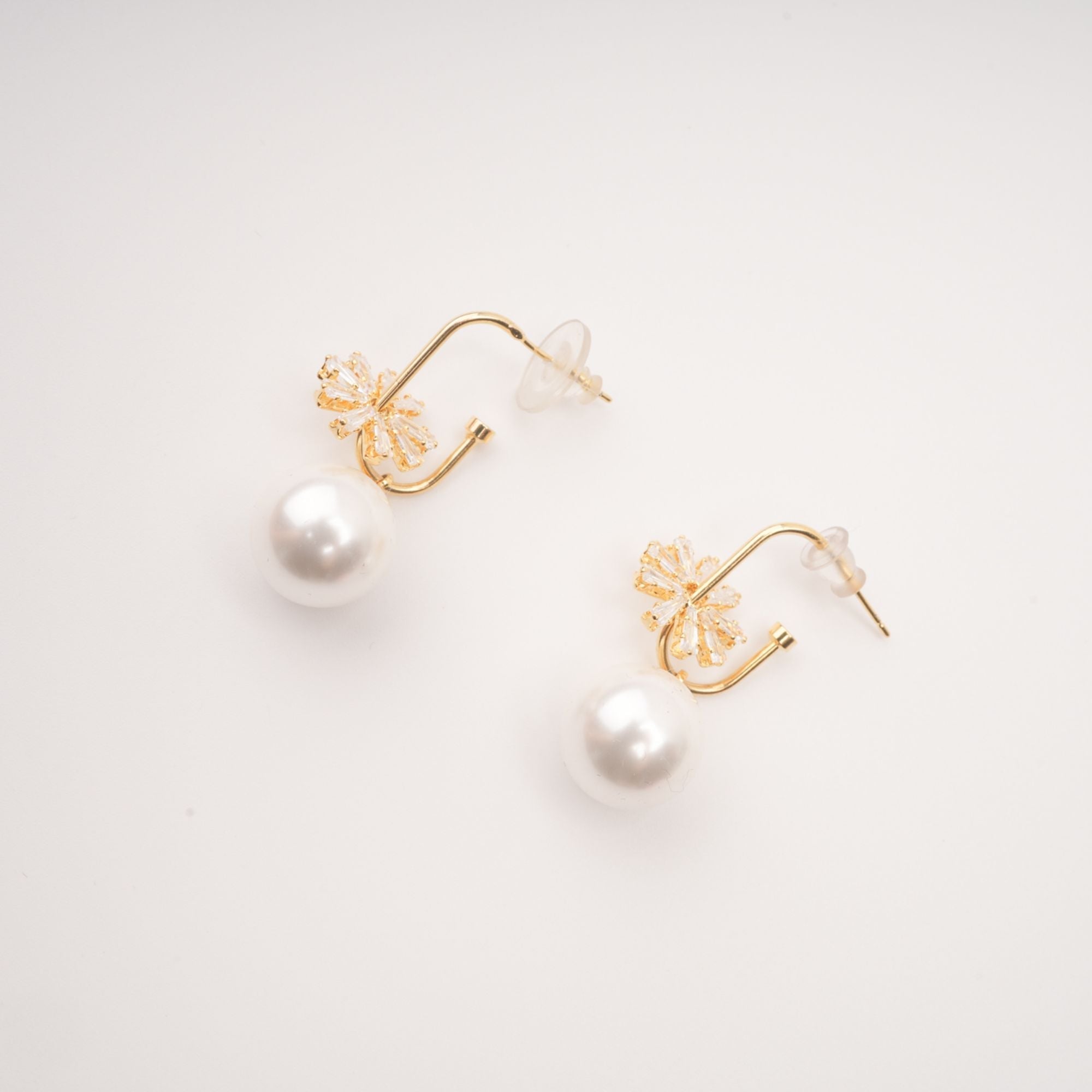 Kate Crystal-Embellished Pearl Earrings Avalabel