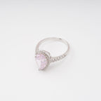 Éclat Pink Pear Shaped Gemstone Sterling Silver Ring Avalabel