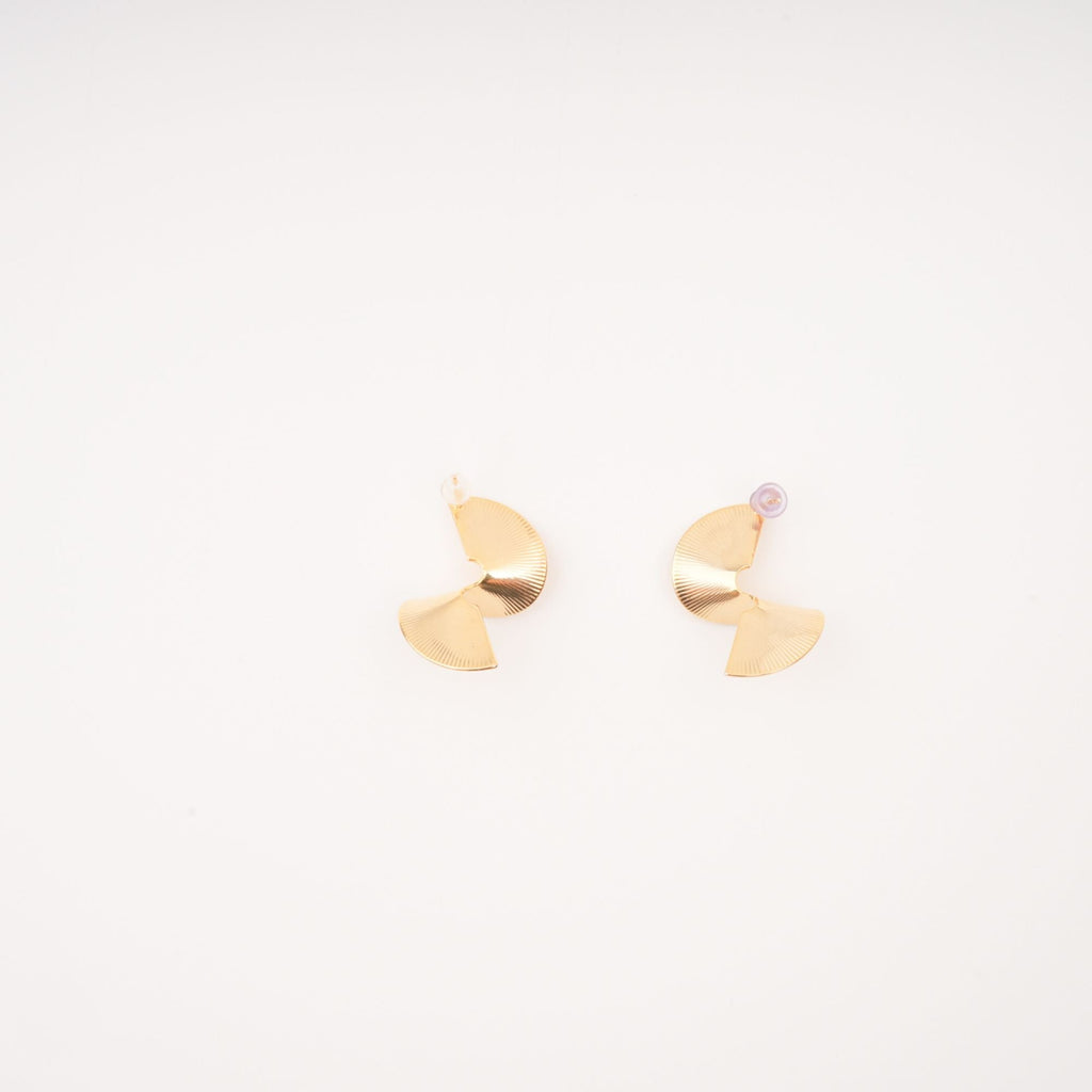 Mara Gold-Plated Twisted Earrings Avalabel