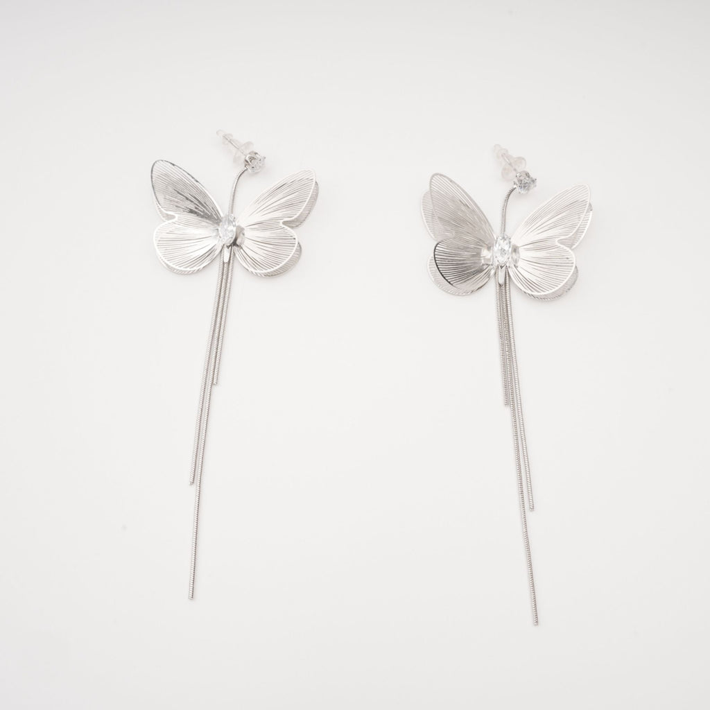 Zoë Butterfly Fringe Dangle Earrings Avalabel