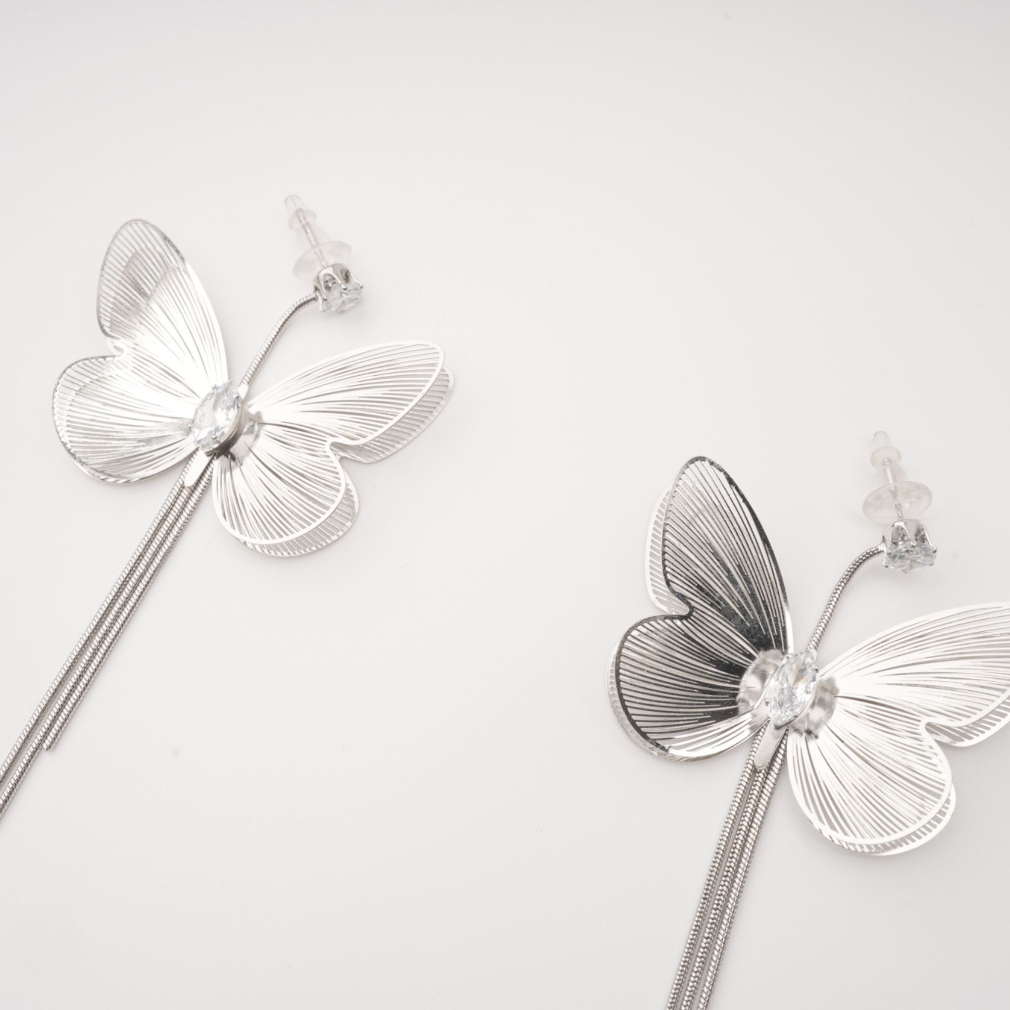 Zoë Butterfly Fringe Dangle Earrings Avalabel