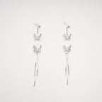 Bella Silver Butterfly Drop Earrings Avalabel