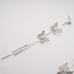 Bella Silver Butterfly Drop Earrings Avalabel