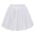 Tiffany White Off-Shoulder Ruched Blouse & Skirt Set Avalabel