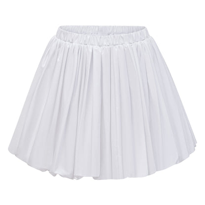 Tiffany White Off-Shoulder Ruched Blouse & Skirt Set Avalabel