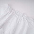 Tiffany White Off-Shoulder Ruched Blouse & Skirt Set Avalabel