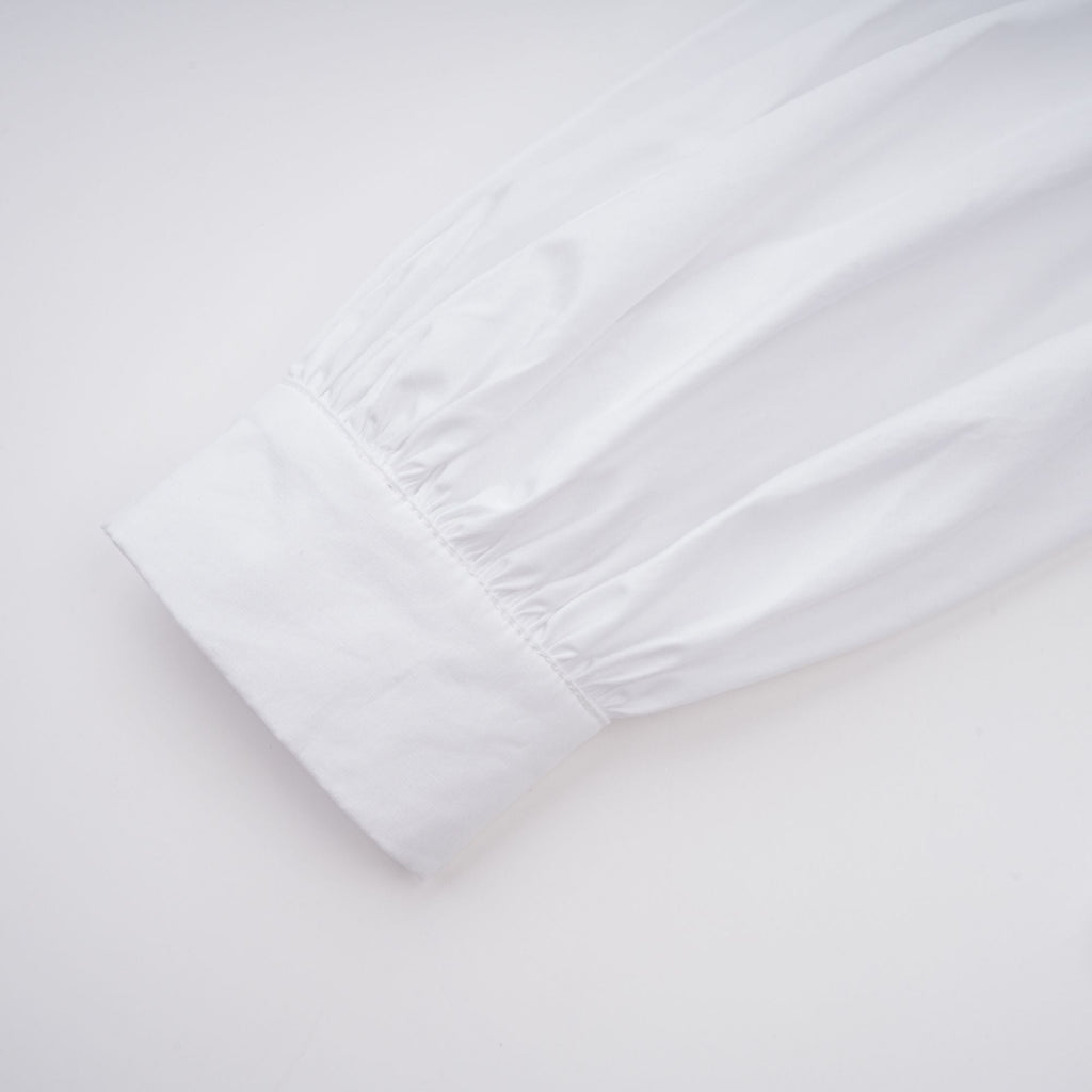 Tiffany White Off-Shoulder Ruched Blouse & Skirt Set Avalabel