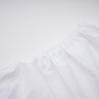 Tiffany White Off-Shoulder Ruched Blouse & Skirt Set Avalabel