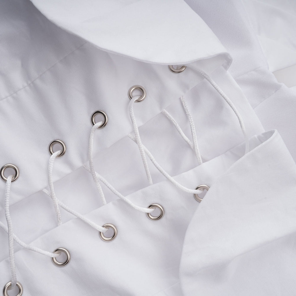 Tiffany White Off-Shoulder Ruched Blouse & Skirt Set Avalabel