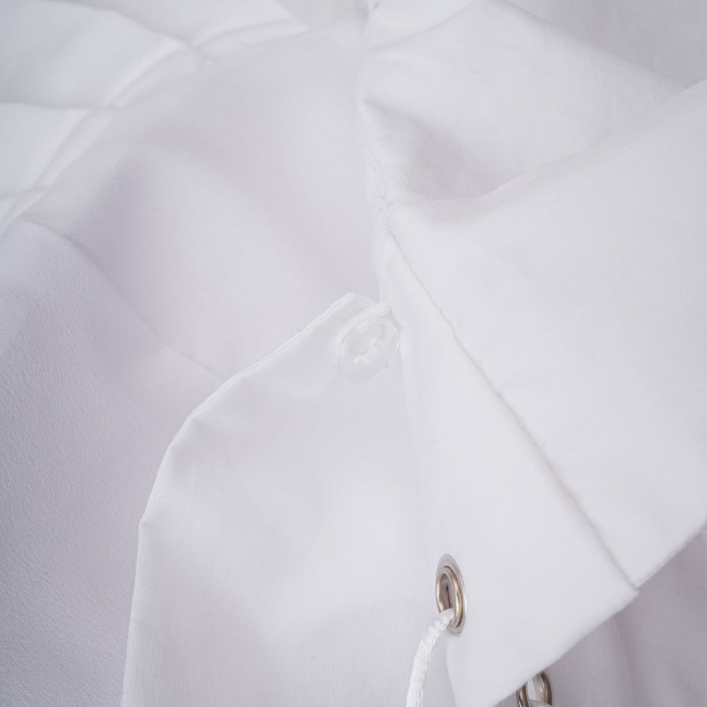 Tiffany White Off-Shoulder Ruched Blouse & Skirt Set Avalabel