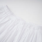 Tiffany White Off-Shoulder Ruched Blouse & Skirt Set Avalabel