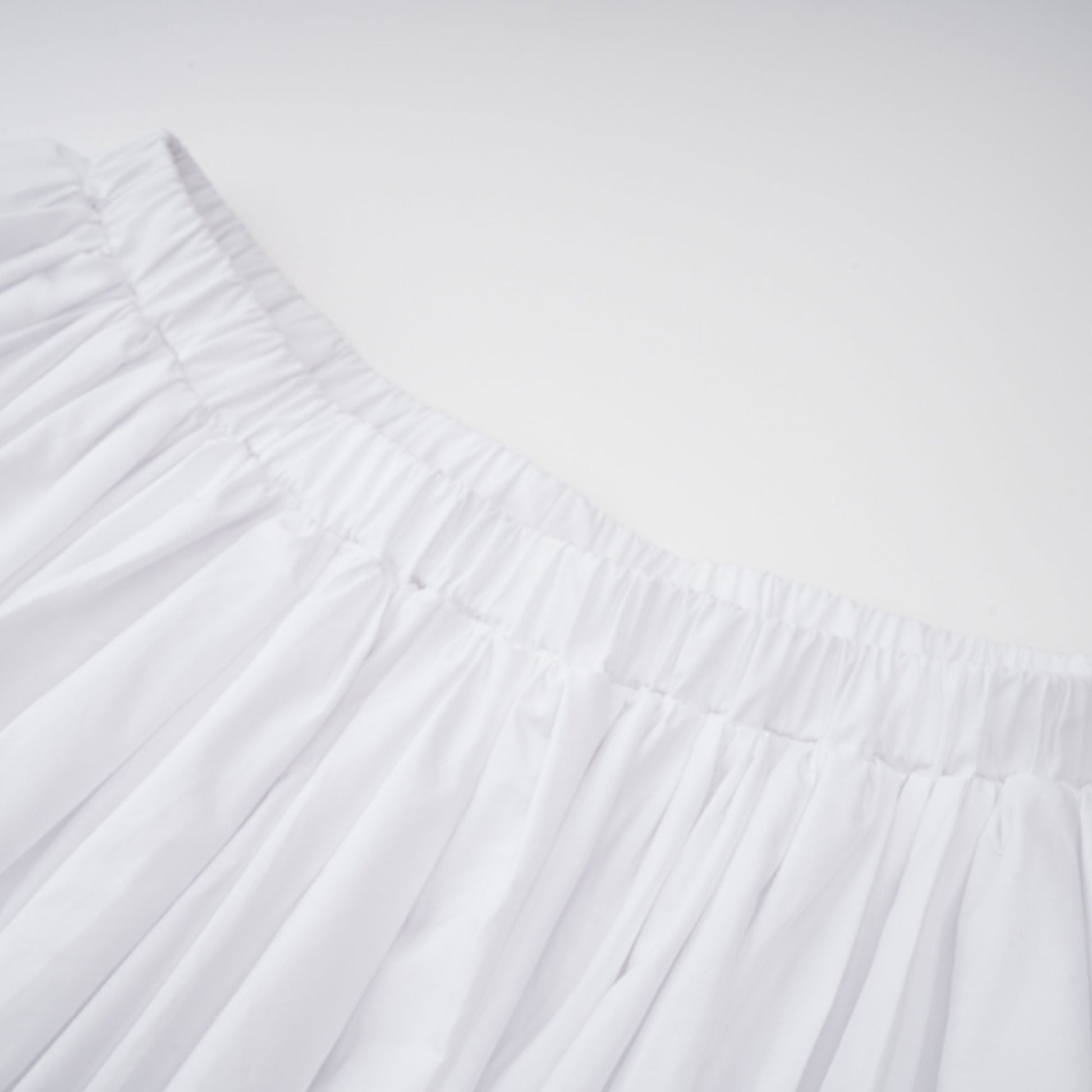 Tiffany White Off-Shoulder Ruched Blouse & Skirt Set Avalabel