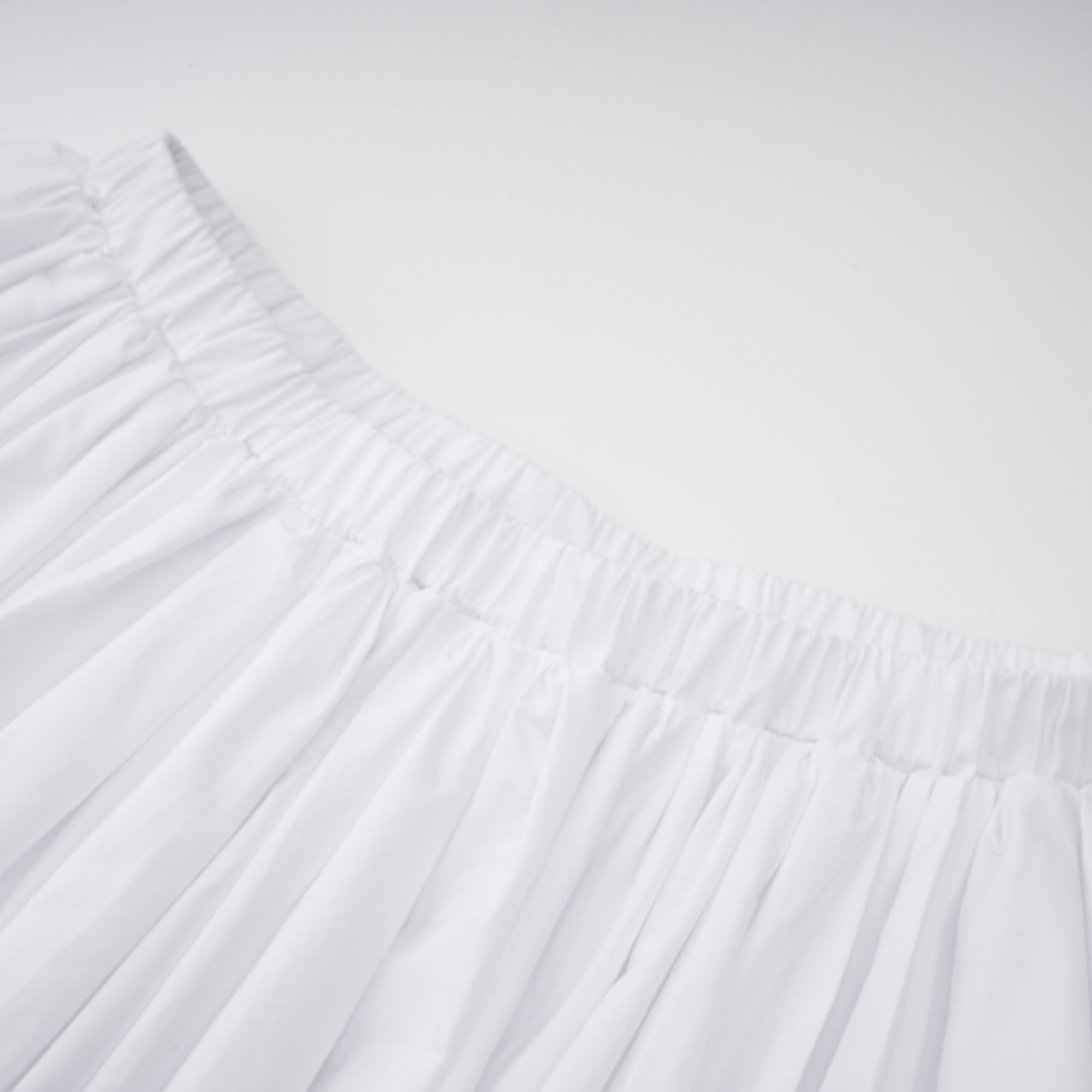 Tiffany White Off-Shoulder Ruched Blouse & Skirt Set Avalabel