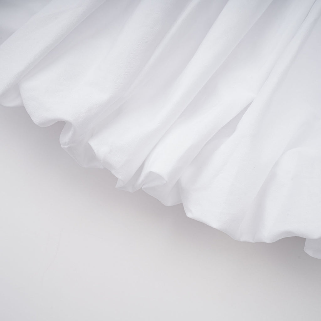 Tiffany White Off-Shoulder Ruched Blouse & Skirt Set Avalabel