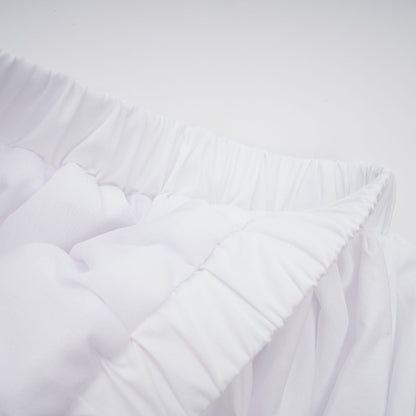 Tiffany White Off-Shoulder Ruched Blouse & Skirt Set Avalabel
