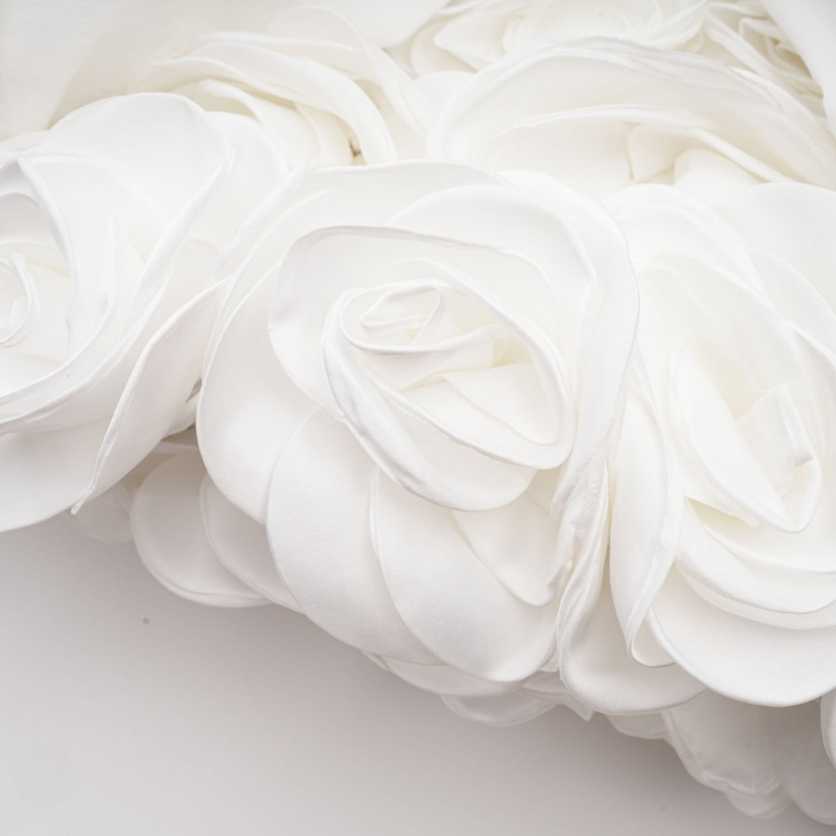 Lucie white petal-layered strapless corset mini dress Avalabel