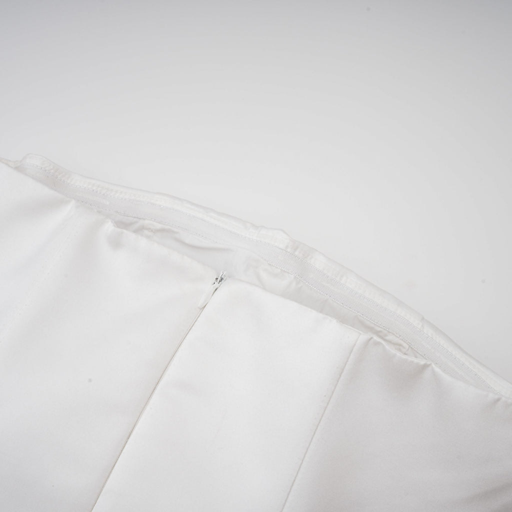 Lucie white petal-layered strapless corset mini dress Avalabel