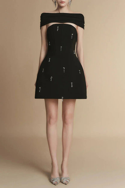 A-line Sleeveless Polyester Mini Dress Avalabel