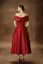 HEBE STRAPLESS MIDI DRESS IN RED Avalabel