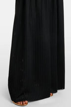 Deasa Strapless Belted Knit Maxi Dress - Black Avalabel