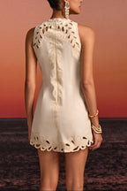 Delrix Sleeveless Cutout Mini Dress Avalabel