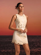 Delrix Sleeveless Cutout Mini Dress Avalabel