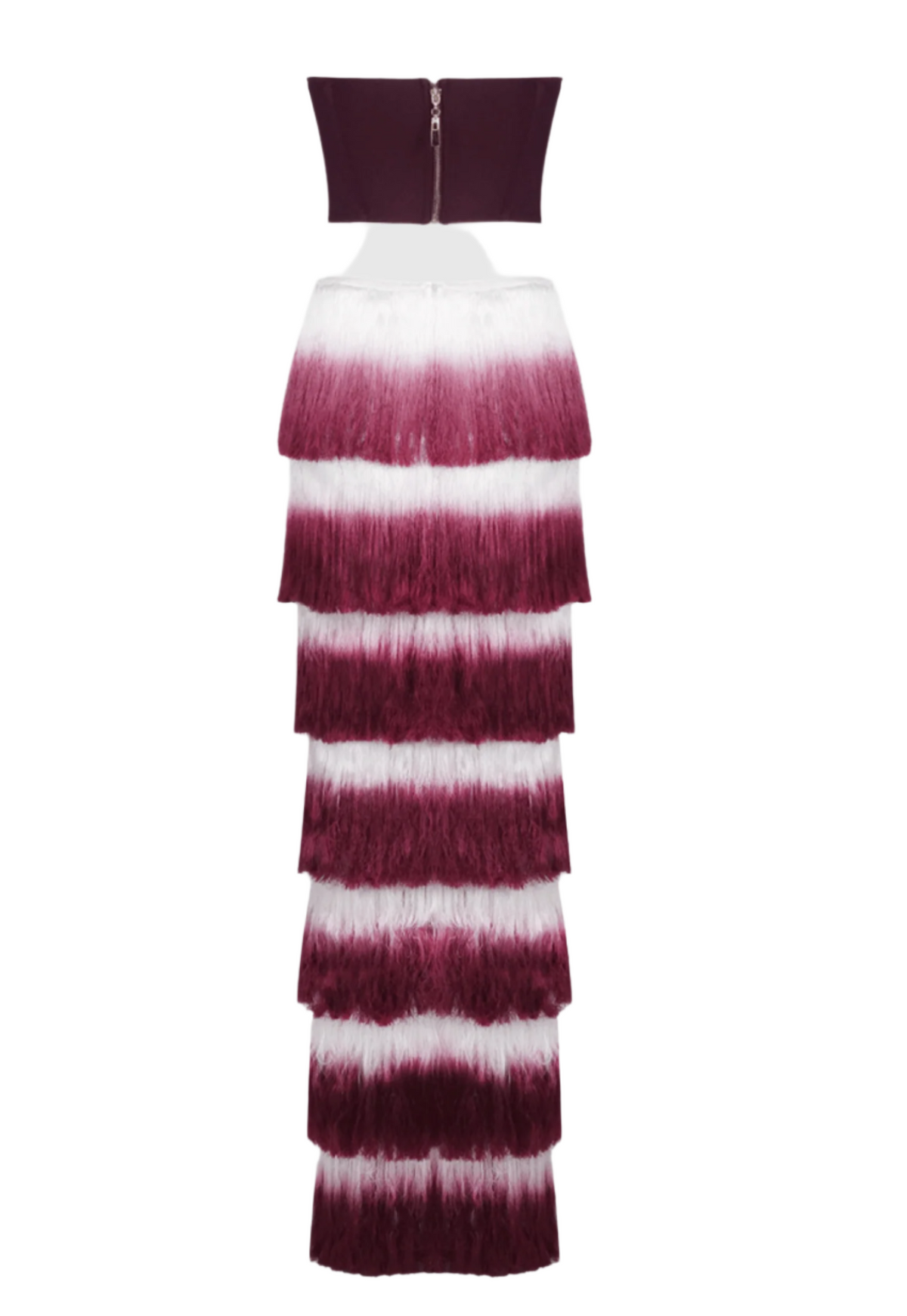 Despo Gradient Fringe Corset Two Piece Bandage Set Avalabel