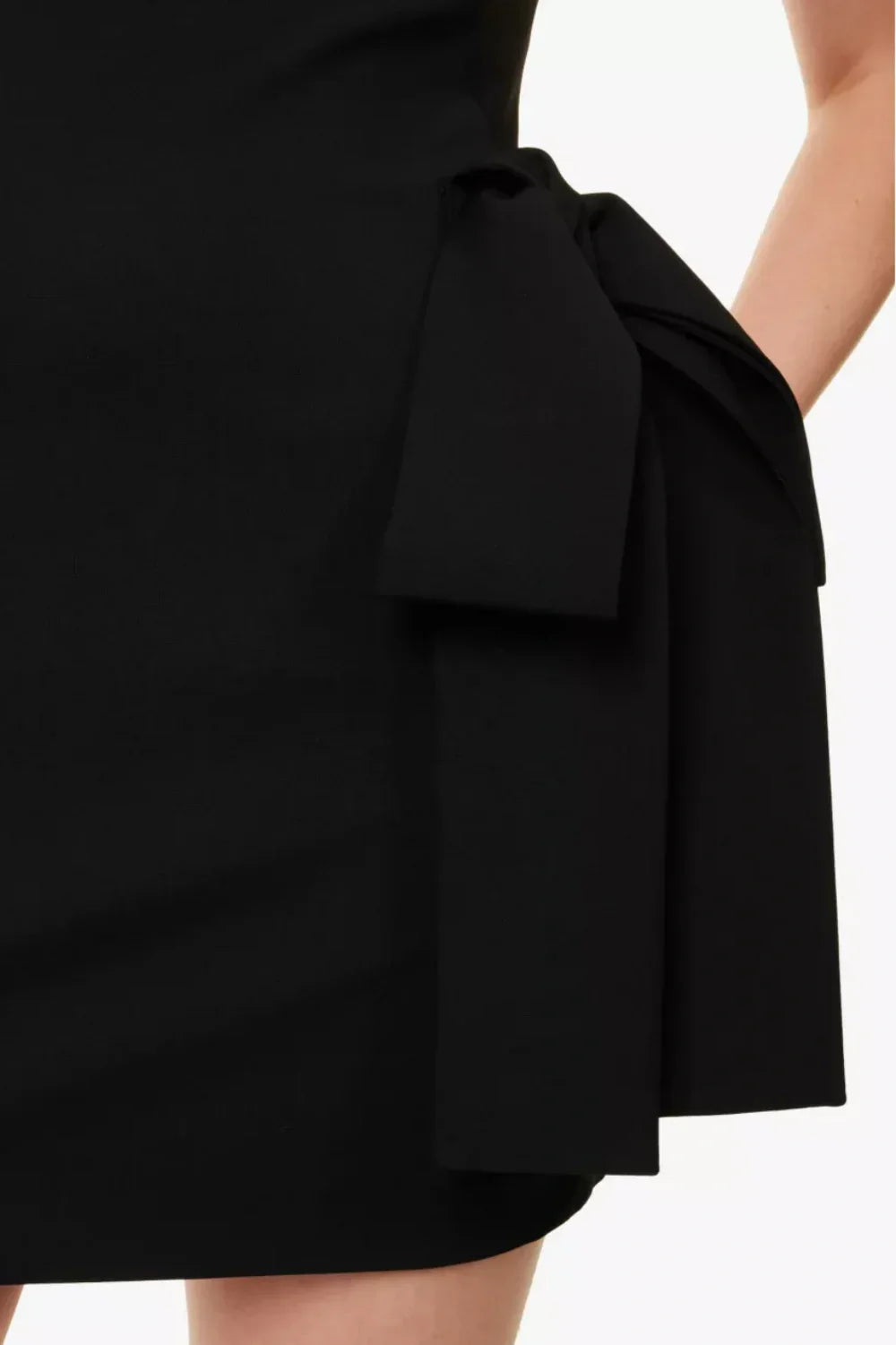 Dinah Bow-Side Sleeveless Mini Dress Avalabel