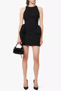 Dinah Bow-Side Sleeveless Mini Dress Avalabel