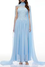 Rebecca blue Floral Embroidered Pleated Maxi Dress Avalabel