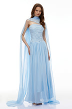 Rebecca blue Floral Embroidered Pleated Maxi Dress Avalabel