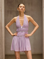 Doutzen Halterneck Rhinestone Mini Dress Avalabel