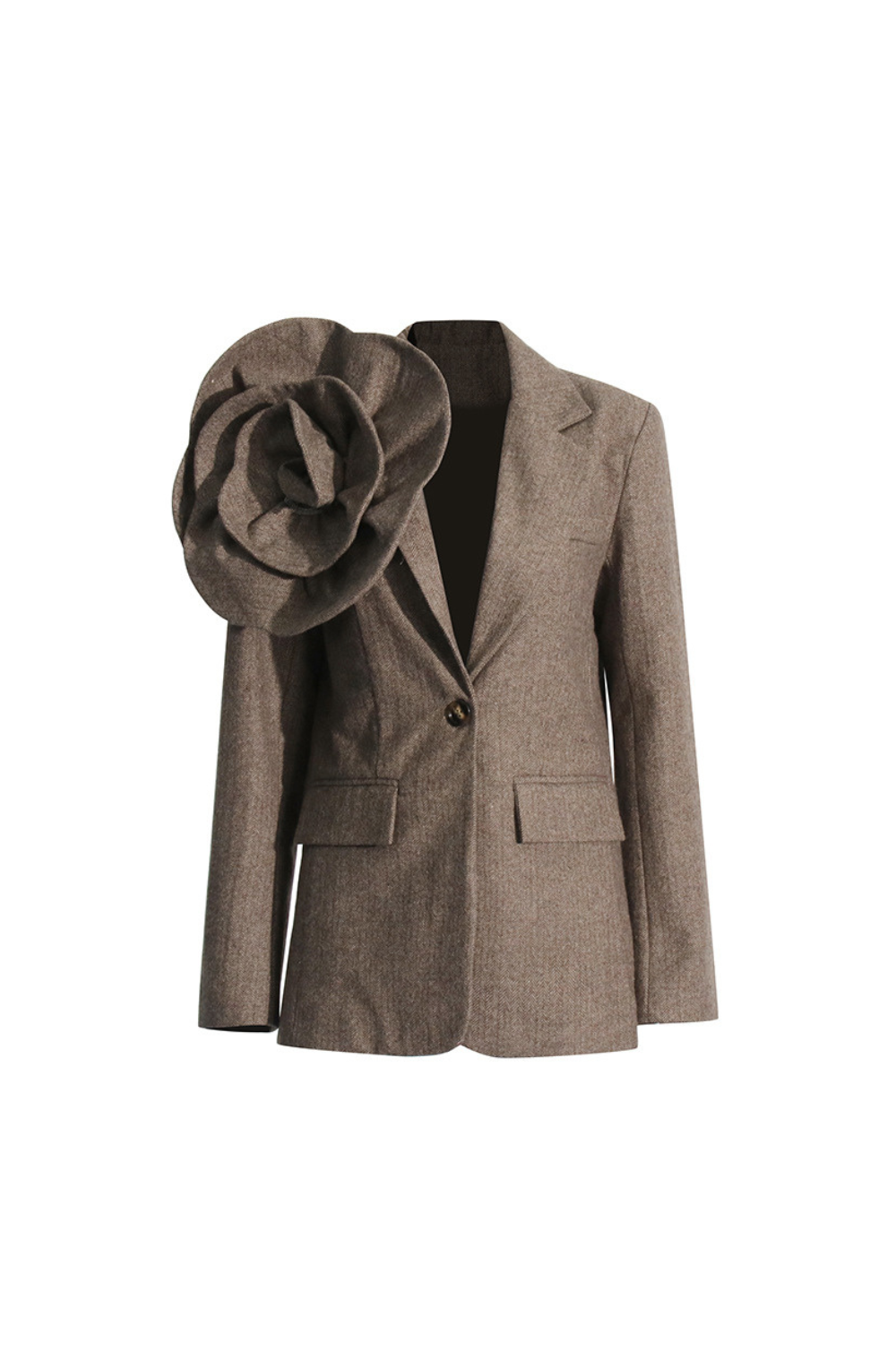 Sada Flower Blazer - Brown Avalabel