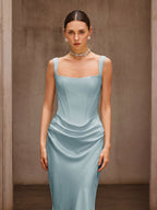 Duyen Sleeveless Corset Maxi Dress In Mint Avalabel