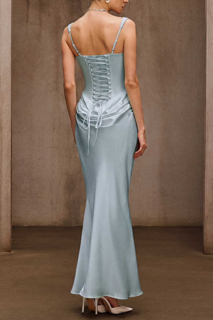 Duyen Sleeveless Corset Maxi Dress In Mint Avalabel
