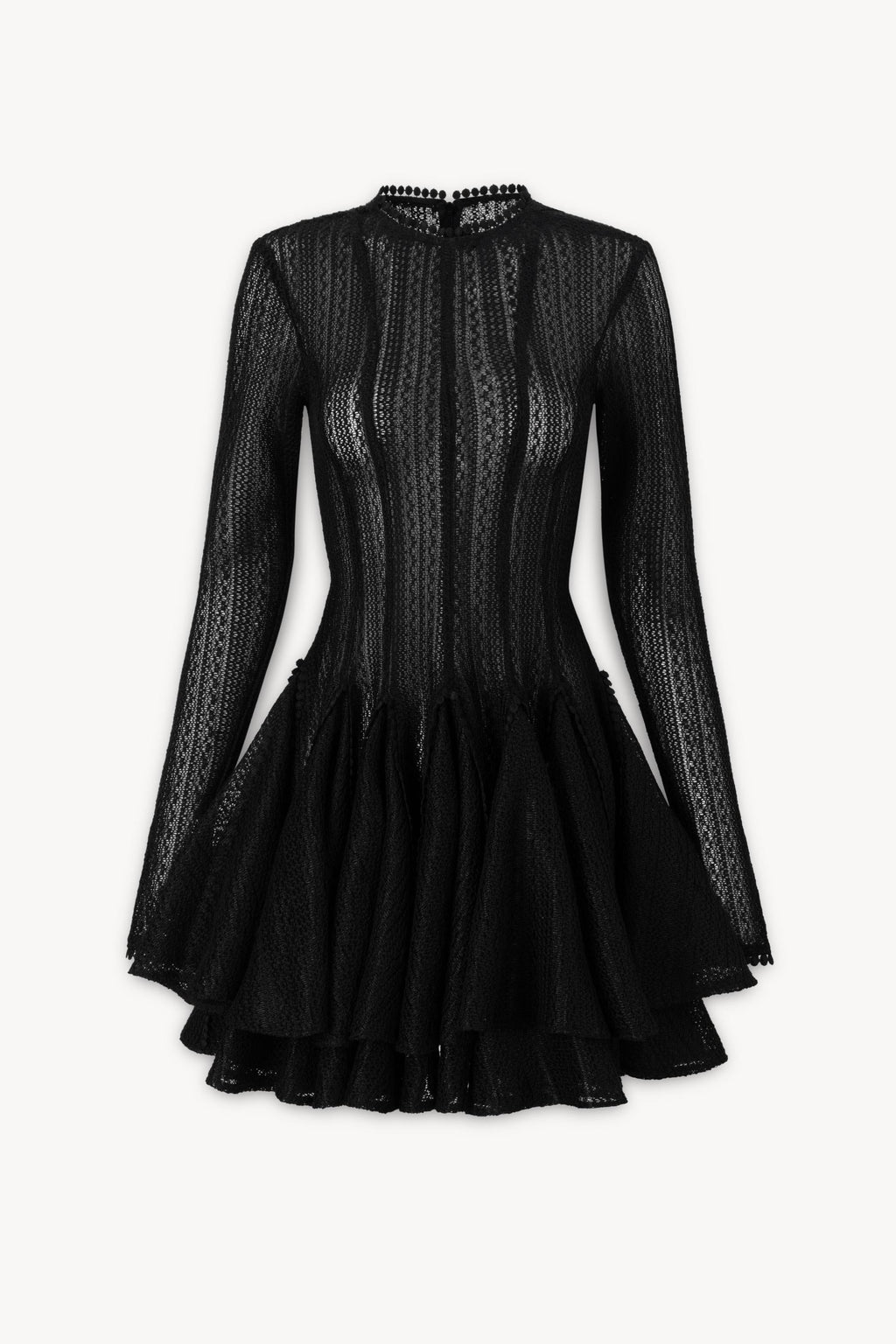 GIANA Long Sleeve Crochet Mini Dress Avalabel