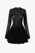 GIANA Long Sleeve Crochet Mini Dress Avalabel