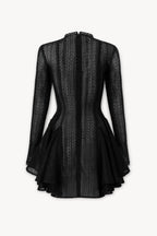 GIANA Long Sleeve Crochet Mini Dress Avalabel