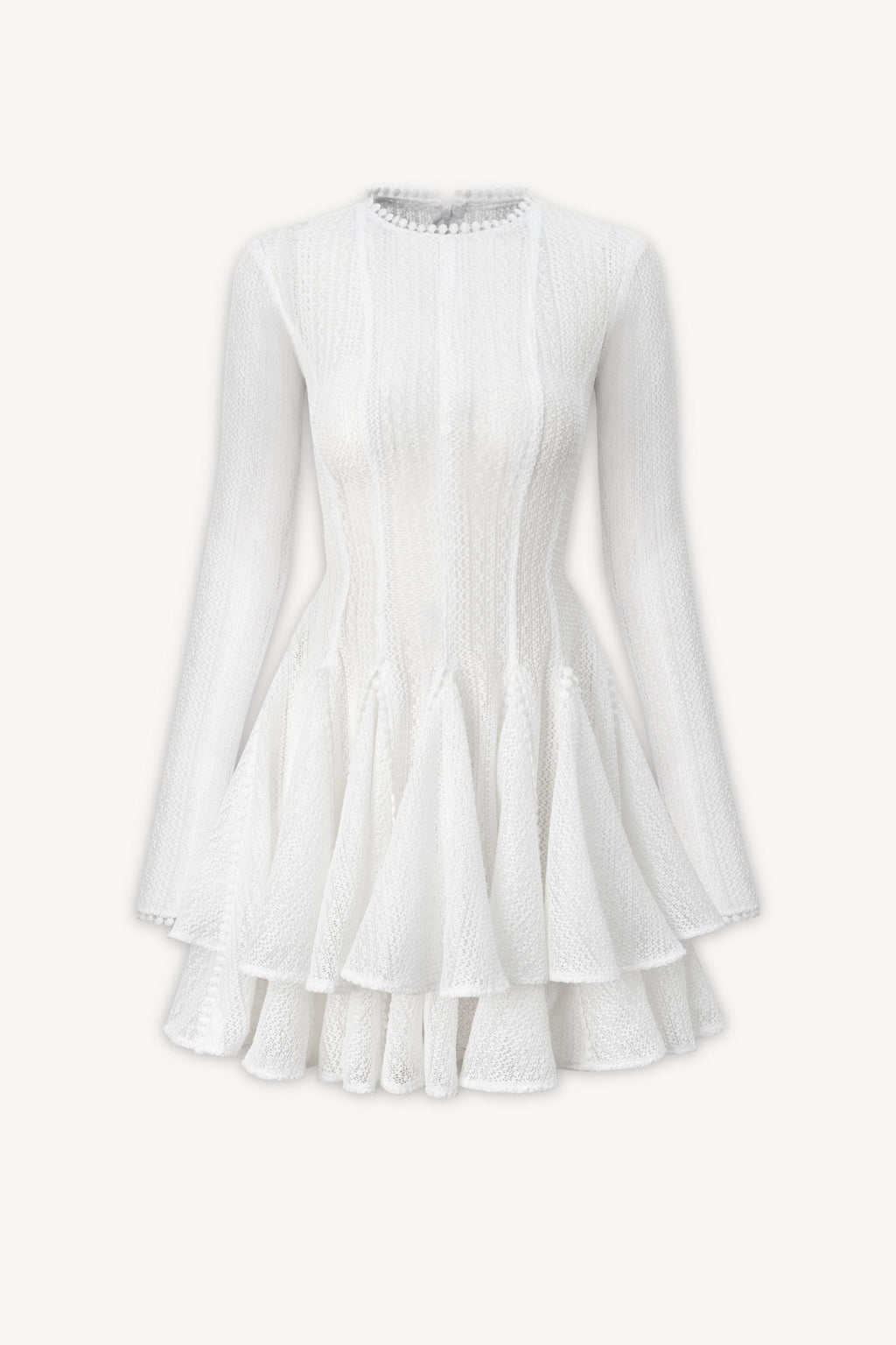 GIANA Long Sleeve Crochet Mini Dress Avalabel