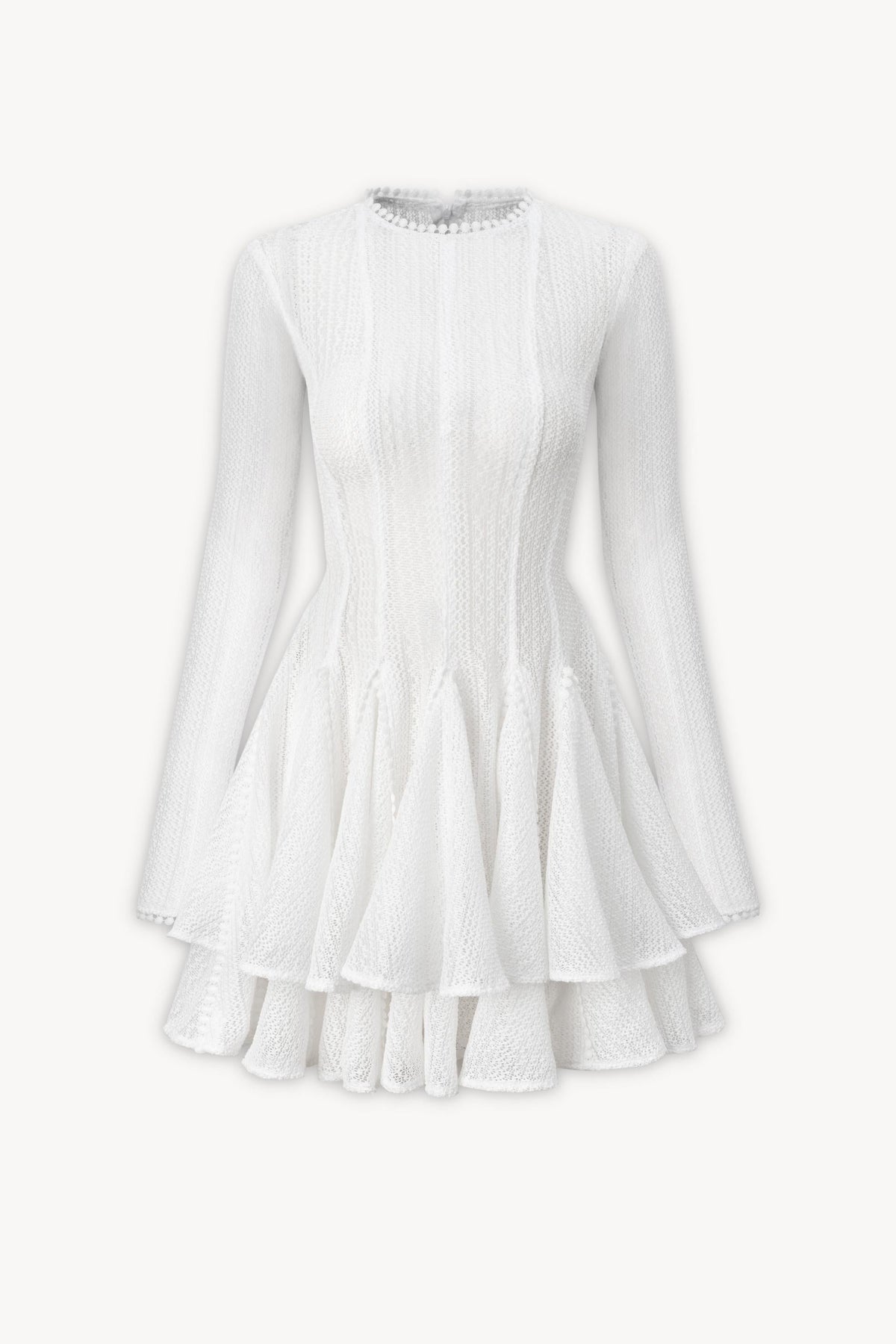 GIANA Long Sleeve Crochet Mini Dress Avalabel