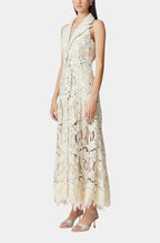 Chloe Sleeveless Hollow Lace Maxi Dress in Beige Avalabel