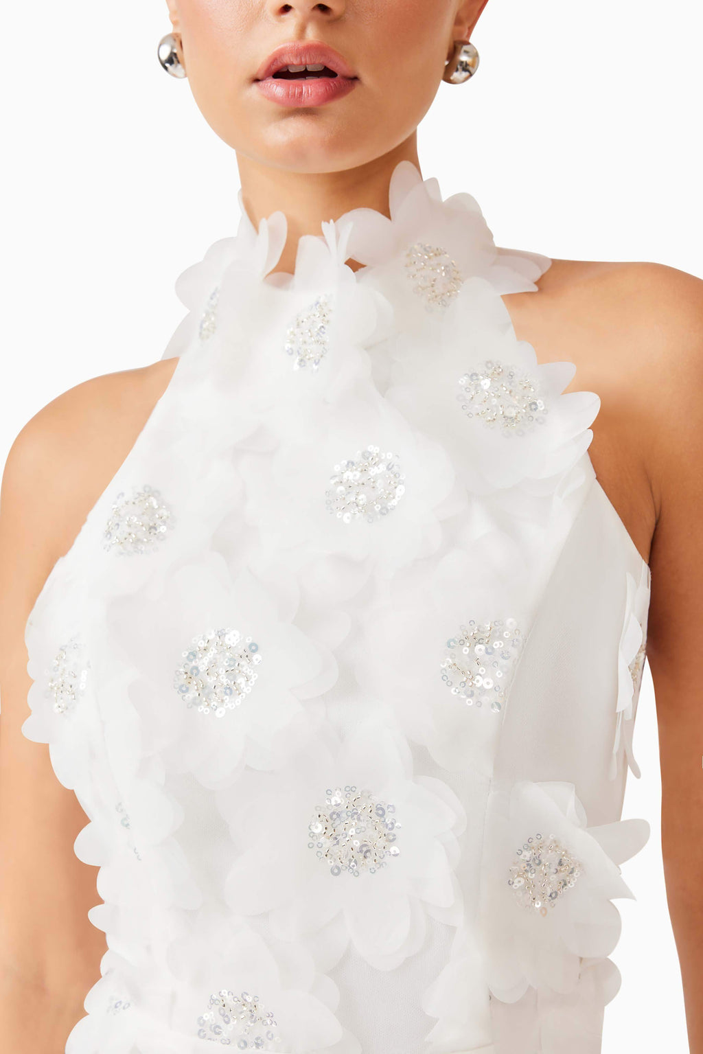 Cherry Blossom Mini Dress in White Avalabel
