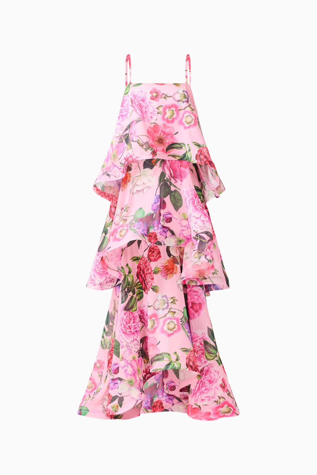 Sandy Tiered Maxi Dress In Pink Floral Avalabel