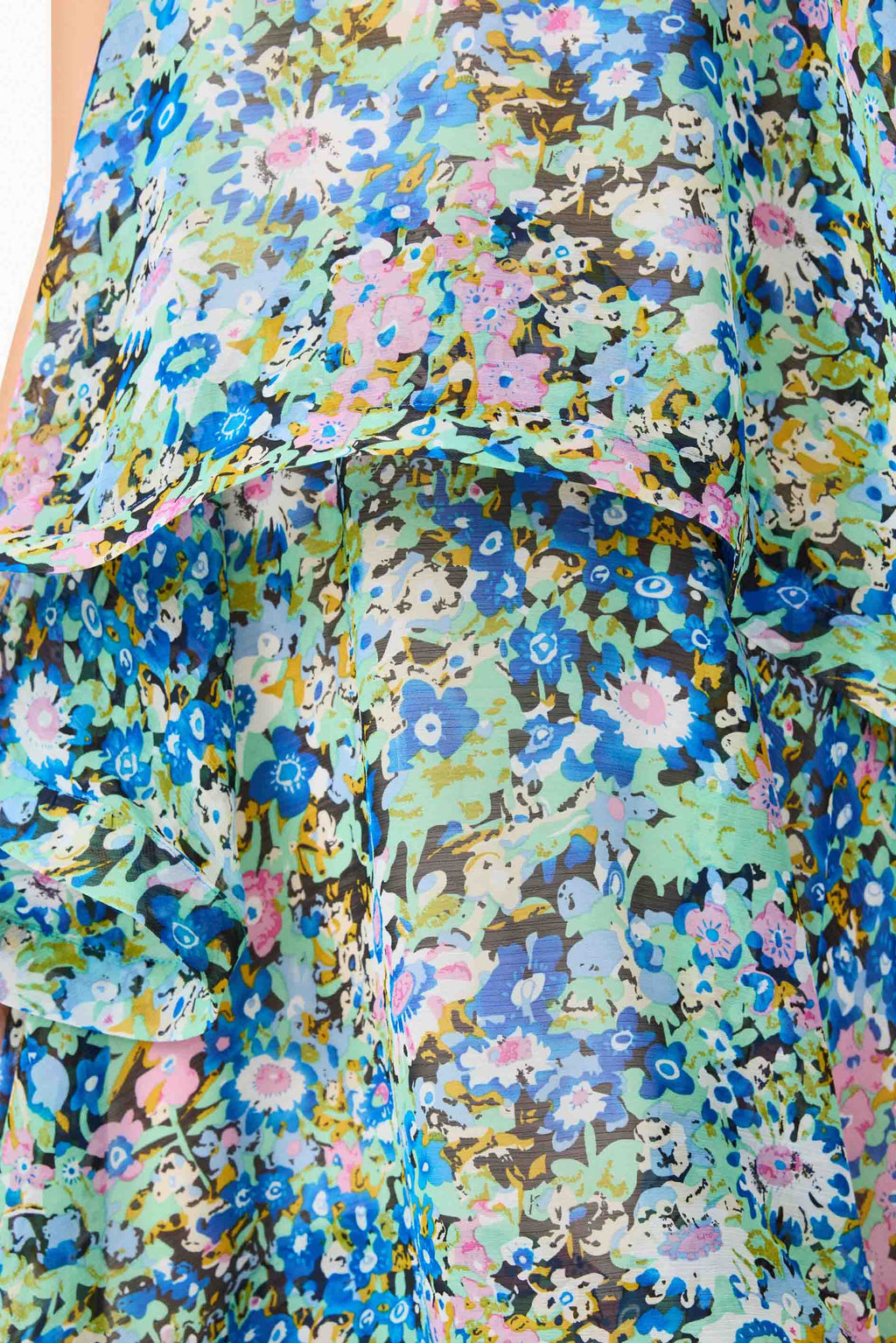 Sandy Tiered Maxi Dress In Green Floral Avalabel