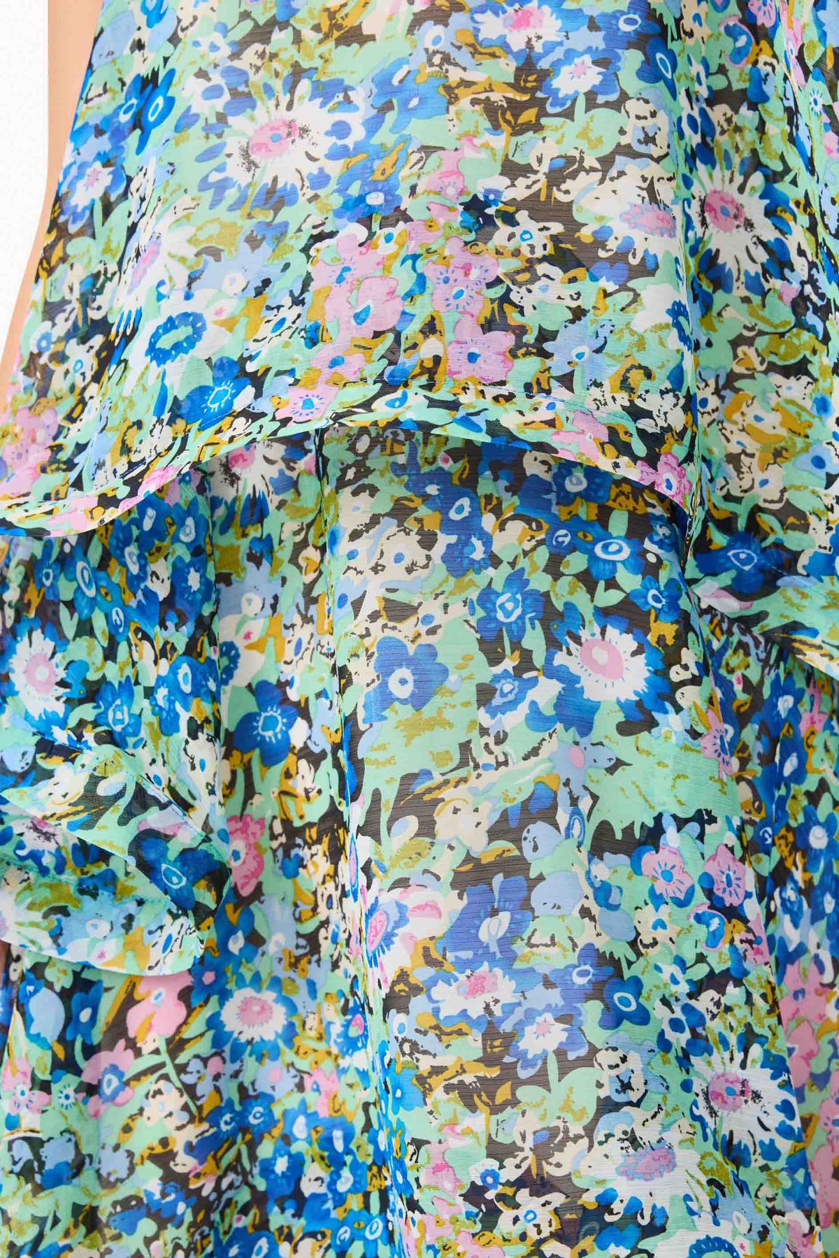 Sandy Tiered Maxi Dress In Green Floral Avalabel