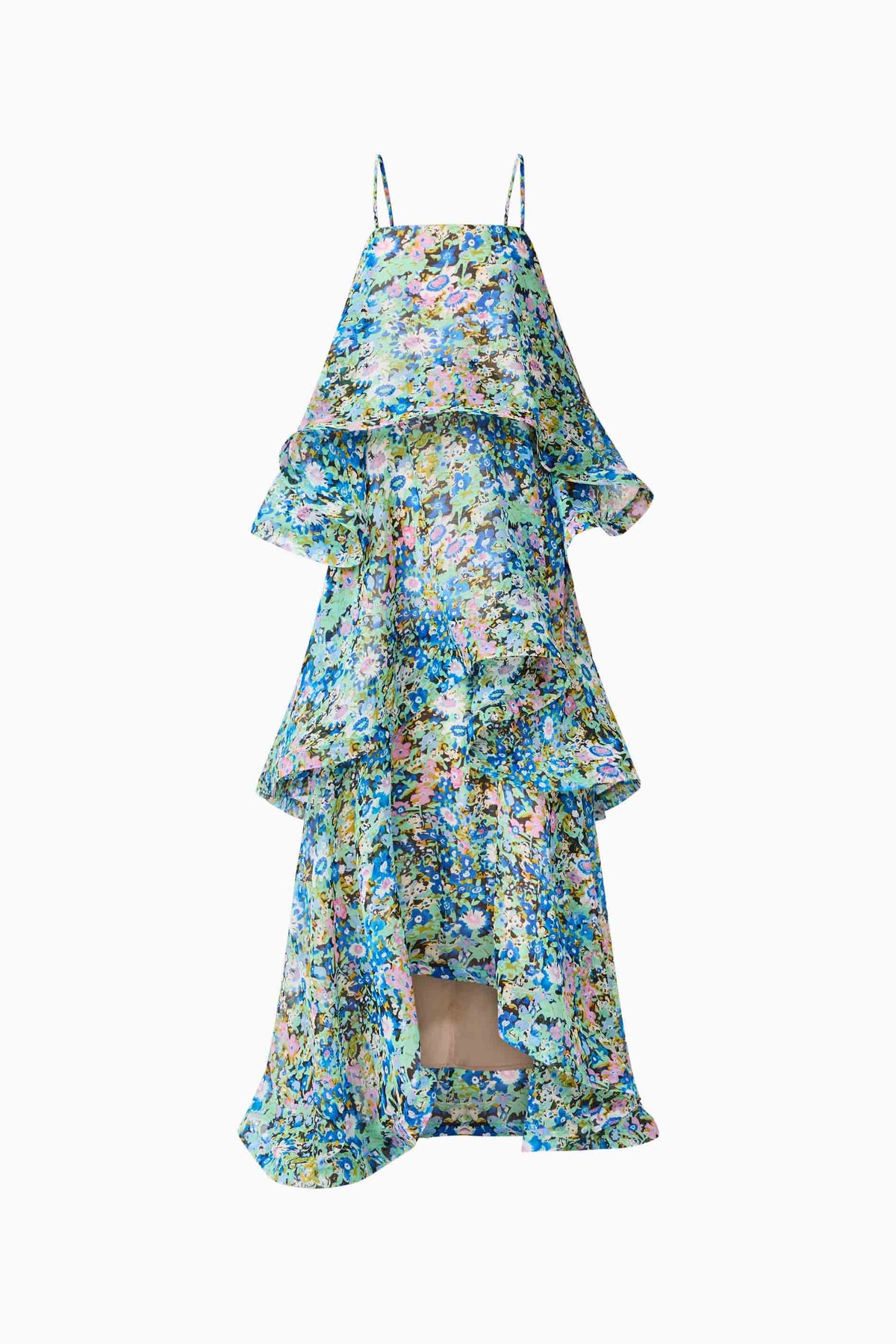 Sandy Tiered Maxi Dress In Green Floral Avalabel