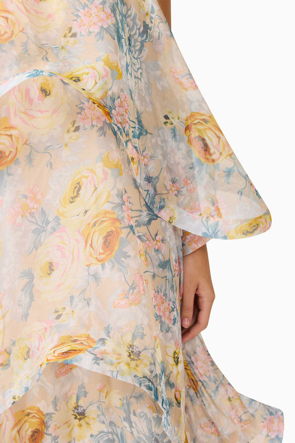Sandy Tiered Maxi Dress In Yellow Floral Avalabel