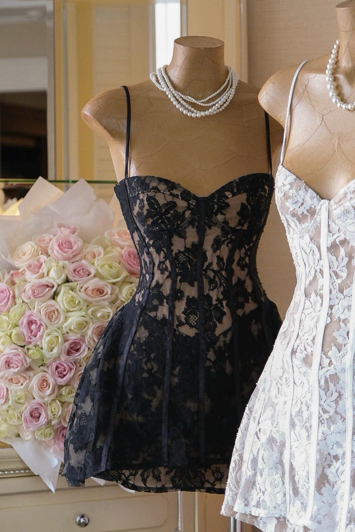 Alessia Lace Mini Dress Avalabel